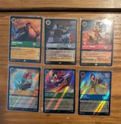 Disney Lorcana Fabled Legendary and Holo Lot 6 Cards - Image 1