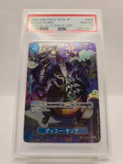 2024 ONE PIECE OP08-TWO LEGENDS SPECIAL ALTERNATE ART #004 GECKO MORIA PSA 10 - Image 4