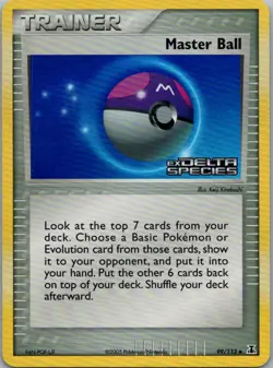 Pokemon TCG Master Ball 99/113 Delta Species Reverse LP - Image 1