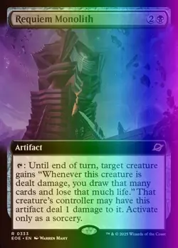 MTG Magic the Gathering Requiem Monolith (333/426) Edge of Eternities LP FOIL - Image 1