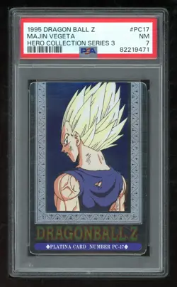Dragon Ball Z Hero Collection 3 PC-17 Majin Vegeta Card 1995 PSA 7 82219471 - Image 1