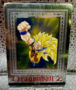 DRAGON BALL Z - Japanese Platina Card #PC-43 - GOKU - Silver Foil 1995 RARE - Image 1
