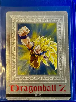 DRAGON BALL Z - Japanese Platina Card #PC-43 - GOKU - Silver Foil 1995 RARE - Image 3