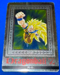DRAGON BALL Z - Japanese Platina Card #PC-43 - GOKU - Silver Foil 1995 RARE - Image 4