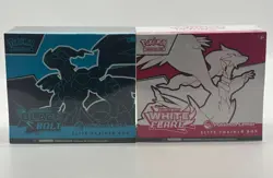 Pokemon Black Bolt White Flare Pokemon Center Exclusive ETB Art Set Sealed - Image 1