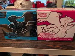 Pokemon Scarlet and Violet Black Bolt/White Flare Pokemon Center ETBs SEALED NEW - Image 1