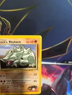 Pokemon Card - Brock's Rhyhorn Gym Heroes 22/132 Rare LP #10 - Image 2