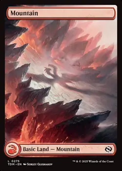 Mountain (0275) Full Art FOIL - (Near Mint NM) MTG - Tarkir: Dragonstorm (TDM) - Image 1