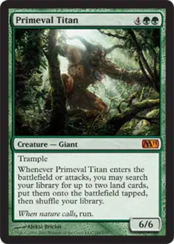 1x Lightly Played, English Primeval Titan - Magic 2011 (M11) - Image 1