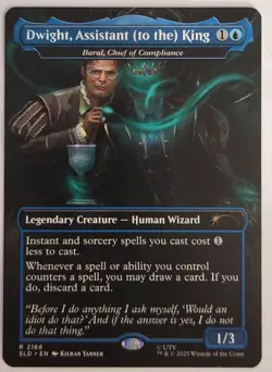 Dwight, Assistant (to the) King Baral MTG SLD 2168 NM Secret Lair MTG The Office - Image 1