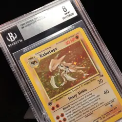 Pokemon TCG - Kabutops 9/62 Fossil 1st Edition 1999 Holo Rare - PSA/BGS 8 NM-MT - Image 1
