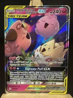 Pokemon Togepi Cleffa & Igglybuff GX TAG TEAM NM 143/236 Cosmic Eclipse - Image 1
