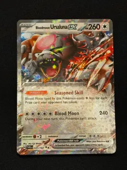 Pokemon Bloodmoon Ursaluna ex 141/167 Sv06: Twilight Masquerade Holo - Image 1