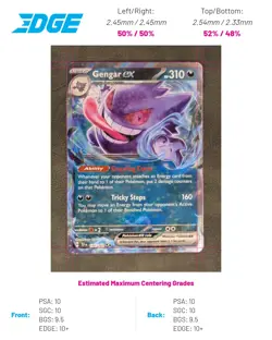 Gengar ex 104/162 Pokemon TCG Double Rare SV05: Temporal Forces Near Mint - Image 1