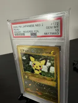 2000 Pokemon Neo 2 Promo Set PSA Graded Charizard 8 Swirl Entei 9 Pichu 10 Swirl - Image 3