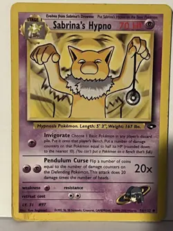 Sabrina's Hypno 56/132 Gym Challenge MP Pokemon Fast Shipping - Image 1