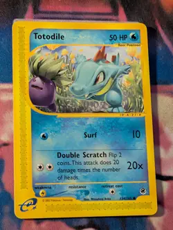Totodile 134/165 Expedition LP common Pokemon - Image 1