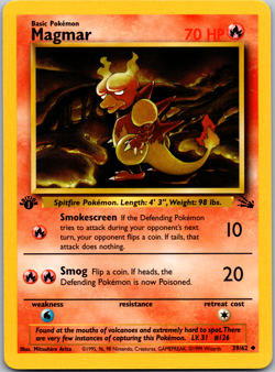 Pokemon 1st edition Magmar 39/62 Fossil Regular - NM - Image 1