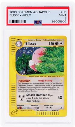 2003 Pokemon Aquapolis Blissey Holo #H6 PSA 9 - Image 1
