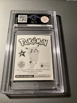 Pokemon Merlin Stickers Ash S26 Gold and Glittery 1999 Ace Grading 10 Gem Mint - Image 2
