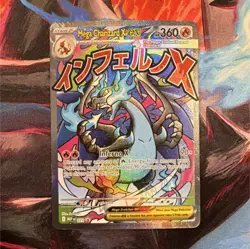 Pokemon Mega Charizard X EX 023 Me: Mega Evolution Promo Full Art Holo 360 HP - Image 1