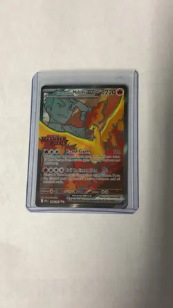 Pokemon Destined Rivals Team Rocket’s Moltres Stamped Promo 208/182 - Image 1