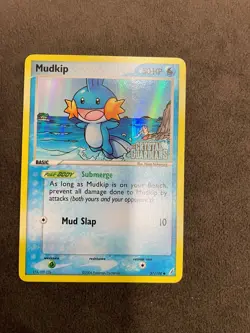 Mudkip 57/100 EX Crystal Guardians Stamped Reverse Holo Pokemon TCG Card NM - Image 1