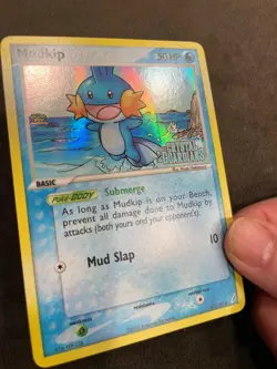 Mudkip 57/100 EX Crystal Guardians Stamped Reverse Holo Pokemon TCG Card NM - Image 4