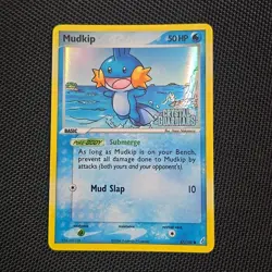 Pokemon Mudkip 57/100 Reverse Holo EX Crystal Guardians Stamped - Image 1
