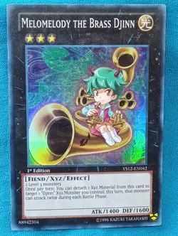 YuGiOh Cards - Melomelody the Brass Djinn - YS12-EN042 ..damaged.. - Image 1