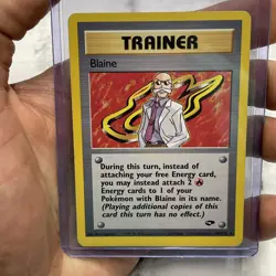 Blaine 100/132 Gym Challenge Rare Vintage Pokemon Card WOTC TCG English NM Vtg - Image 1