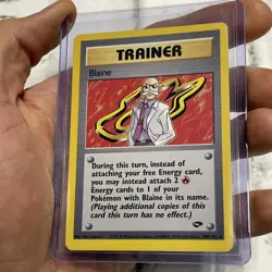 Blaine 100/132 Gym Challenge Rare Vintage Pokemon Card WOTC TCG English NM Vtg - Image 2