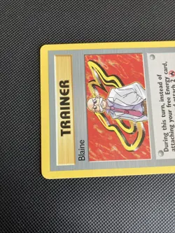 Blaine Non Holo Rare Pokemon TCG Card 100/132 WOTC Gym Challenge - Image 5