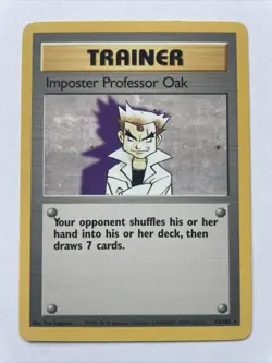 Imposter Professor Oak 73/102 LP-NM Rare Base Set 1999 WoTC Pokemon TCG - Image 1