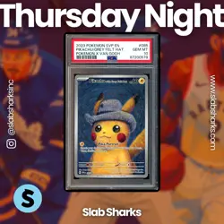 2023 POKEMON SVP POKEMON X VAN GOGH #085 PIKACHU WITH A GREY FELT HAT PSA 10 - Image 1
