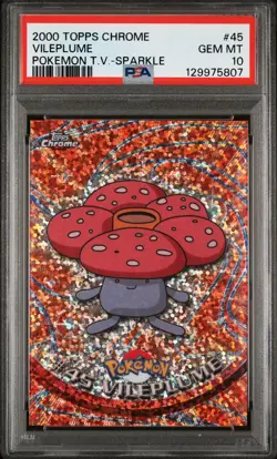 2000 TOPPS CHROME POKEMON T.V. SPARKLE #45 VILEPLUME PSA 10 - Image 1
