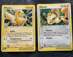 2003 SEALED 2 Card lot Pikachu 12 & Meowth 13 HOLO BlackStar Rare POKEMON Promos - Image 2
