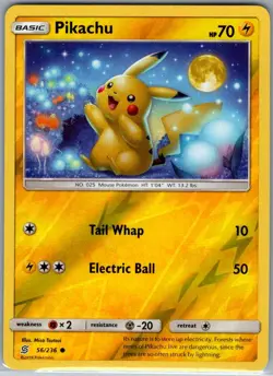 Pikachu 56/236 Reverse Holo SM - Unified Minds - Pokemon Card - NM - Image 1