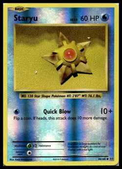 Staryu 30/108 XY - Evolutions Reverse Holo Pokemon Card | NM - Image 1