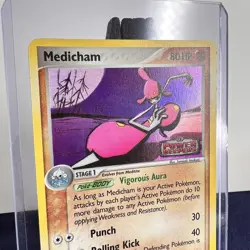 Medicham 34/108 EX Power Keepers Reverse Holo Stamped Pokemon Card - Image 2