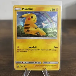 Pikachu Shining Legends Regular Common Card 28/73 Holo - Image 1