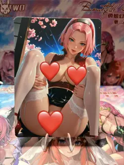 Naruto Card Anime Holo Waifu Sexy Goddess Doujin Card Double Sided - Image 2