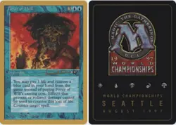 1x Force of Will - Janosch Kuhn - 1997 Light Play MTG Magic - Kid Icarus - - Image 1