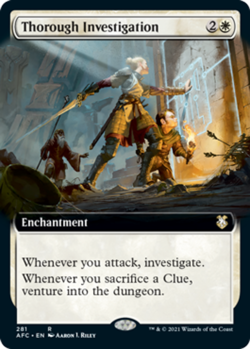 1 x Thorough Investigation - Extended Art - Commander: Adventures in the Forgott - Image 1
