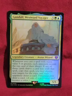 MTG Gandalf, Westward Voyager Commander: the Lord of the Rings Foil Mythic NM - Image 1