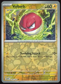 Reverse Holo Voltorb Pokemon 151 NM 100/165 Pokemon TCG - Image 1