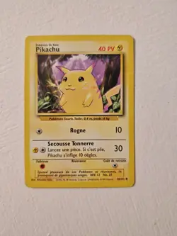 Carte Pokemon PIKACHU 58/102 Set de Base Wizards EDITION 1 FR - Image 1