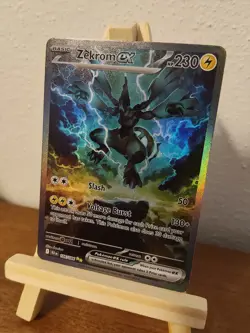 Carta Pokemon TCG Zekrom EX AR Black Bolt 166/086 NM CUSTOM CARD - Image 2