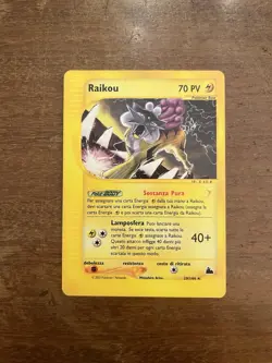 Raikou 28/144 Set Skyridge Pokemon Card Non Holo Ita Rara Leggendario - Image 2