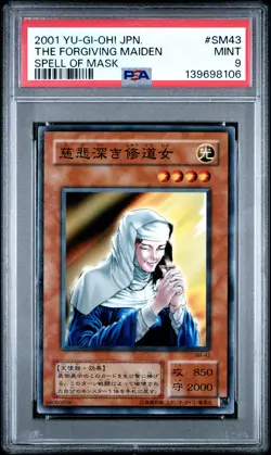 2001 YU-GI-OH! JPN SPELL OF MASK #SM43 THE FORGIVING MAIDEN PSA 9 - Image 1